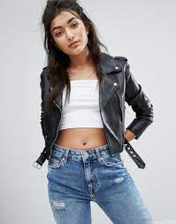 Bershka Leather Look Biker Jacket Leather Jacket Girl Leather Jackets Women Asos Leather Jacket