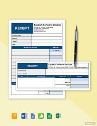Free Simple Software Service Receipt Word Excel Google Doc Apple Mac Pages Google Sheets Apple Mac Number In 2020 Receipt Template Templates Gantt Chart Templates
