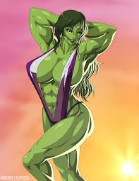 she-hulk and jennifer walters (marvel) drawn by elee0228 and mike_inel |  Danbooru