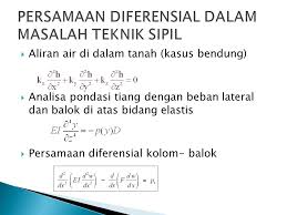 Contoh persamaan diferensial pada suatu kehidupan adalah penentuan sebuah kecepatan bola yang jatuh bebas di udara, hanya dengan memperhitungkan gravitasinya dan tahanan udara. Persamaan Diferensial Tingkat Satu Pangkat Satu Variabel Terpisah Ppt Download