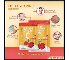 It helps the immune system, skin, and bones function, and it combats damage from free radicals. Lachel Vitamin C Dietary Supplement
