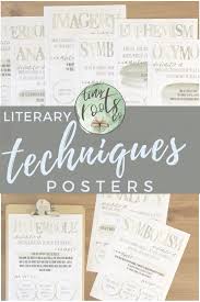 Literary Techniques Posters Grades 3 8 Figurative Language Figurative Language Literary Technique Teaching Literature