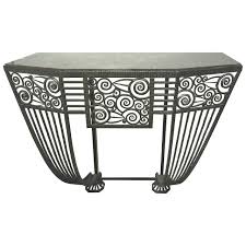 Art Deco Wrought Iron Wall Console With Marble Top 1stdibs Com Art Deco Furniture Art Deco Decor Art Deco