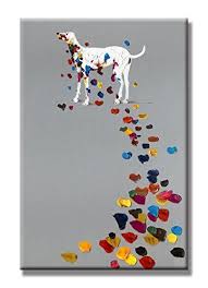 Seven Wall Arts 100 Hand Painted Oil Painting Animal Funny Artwork For Home Decor 24 X 36 Inch Colorful Footprint Read Mo Animal Art Art Canvas Print Wall