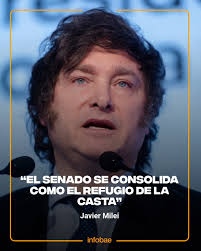 La reacción de Milei tras el rechazo a la Ley de Ficha Limpia. El  Presidente se expresó a través de sus redes sociales luego de la votación  en la cámara alta que