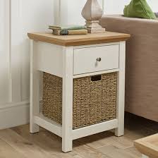 Cotswold Farmhouse Side Table Cream Home Store Living Oak Finish Furniture Side Table Decor Painted Side Tables