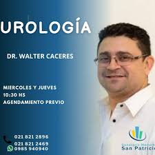 Junto con el Dr.WALTER CACERES te esperamos para tu chequeo  correspondiente. WhatsApp corporativo +595 985 940 940 Link  https://wa.link/wazyn7 Línea baja 021 821 2896 Web  https://linktab.co/SanatorioSanPatricio