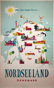 Kings of the danes, 9th century. Original Vintage Poster Nordseeland Danemark Sjaelland Zealand Denmark For Sale At Posterteam Com
