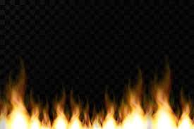 Fire particles effect or fire burn. Premium Vector Bright Realistic Fire Flames With Transparency Isolated On Checkered Vector Background Special Light Effects Collection For Design And Decoration