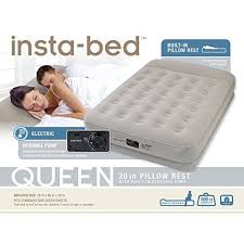 Amazon Com Insta Bed 20 In Queen Pillow Rest Airbed With Internal Ac Pump Sports Amp Outdoors Bed Pillows Air Bed