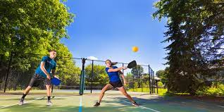 Pickleball is a paddleball sport (similar to a racket sport) that combines elements of badminton, table tennis, and tennis. Pickleball The Fastest Growing Sport You Ve Never Heard Of