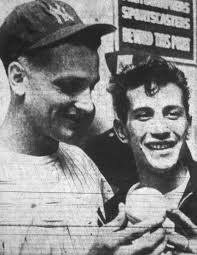 Police escort Sal Durante from stands after he caught Roger Maris' 61st  homerun ball