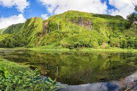 It has an area of 143 km2, a population of approximately 3907 inhabitants, and, together with corvo island of the western archipelago, lies within the north american plate. Grunes Paradies Die Azoren Insel Flores Urlaubsguru