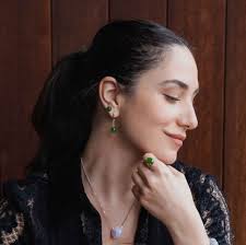 Baikalla "Classic Bead Earrings" Sterling Silver Genuine Nephrite Gree