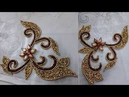 كيفاش بديت قفطان جوهرة البيج بالتنبات والجيلاتين Youtube Beaded Embroidery Bead Embroidery Jewelry Embroidery Designs