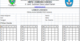 Maybe you would like to learn more about one of these? Lembar Jawaban Pilihan Ganda Excel Dan Uraian Penilaian Semester Ganjil K13 Tahun 2018 2019 Info Pendidikan Terbaru
