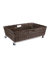 Wheeled Underbed Storage Basket Storage Baskets Under Bed Storage Storage