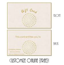 So that i can go to disney world! Gift Card Template With A Cremem Textured Background And A Round Design Gift Certificate Printable Template Gift Card Template Free Printable Gift Certificates