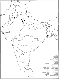 For classroom and student use. Outline Map Of India With Rivers Map Of India India Map Map Outline World Map Painting
