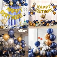 This is only a suggested party supply list to help guide you through the process to make party planning easy. Birthday Party Decorations Blue Silver And Gold Balloons 47pcs For Adult With Happy Birthday Banner Crown Champagne Balloons For 18th 21st 30th 40th 50th 60th 70th Party Decorbirthday Party Decorations Blue Silver
