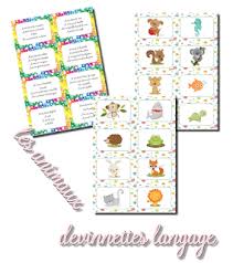 La Maternelle De Laurene Jeux A Fabriquer Langage Jeux De Devinettes Jeu De Langage La Maternelle De Laurene