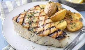Actual grilling time will depend on the thickness of your fillet. Grilled Lime Sage Swordfish Recipe Cuisinart Com