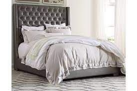 Signature design by ashley exquisite twin ornate poster bed with tufted headboard & footboard. Coralayne Queen Upholstered Bed Ashley Furniture Homestore