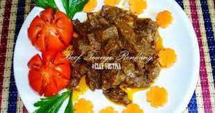 Just Desire At The Kitchen Beef Tounge Rendang Rendang Lidah Sapi Beef Kabob Recipes Beef Recipes Kabob Recipes