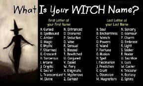 Just For Fun What Is Your Witch Name Witch Names Witch Name Generator Name Generator