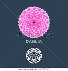 Ilovecoffeedesign S Portfolio On Shutterstock Flower Logo Dahlia Flower Vector Logo