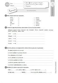 — le régime de l'ajournement de la peine. Exercices Vocabulaire Cm2 Les Synonymes