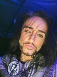 Contestant seeking votes for Halloween contest