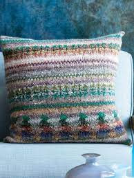 Whether you are a beginner or an expert, whether you knit, crochet or craft, we have a pattern for you. Noro Fair Isle Cushion Cover In Silk Garden At Laughing Hens