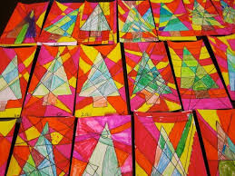 Picasso Trees Christmas Art Projects Holiday Art Projects Winter Art Lesson
