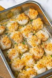 Cook the scallops undisturbed for 2 minutes. Crispy Baked Scallops With Buttery Panko Topping Dinner Then Dessert