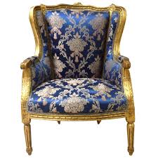 Blue Armchair Louis 16th Style Shabby Chic Furniture Armchair Antique Armchairs