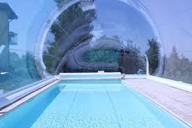 An Inflatable Shelter For The Pool Eurospapoolnews Com Best Above Ground Pool Backyard Pool Designs Pool Landscaping
