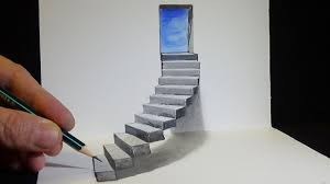 Learn how to draw cartoons, manga characters, people, animals and much more. Drawing Stairs To The Door How To Draw 3d Steps Vamos Youtube