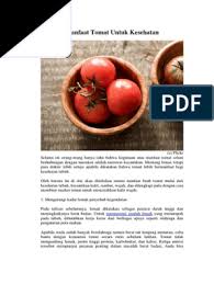 Check spelling or type a new query. Manfaat Tomat Untuk Kesehatan