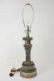 Pin By Massalina Drive On Lamp Makeovers Car Part Art Steampunk Lamp Welding Crafts