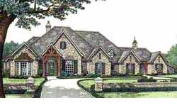 The rear office, oversized garage and stairs to the second floor living area can be accessed through the spacious vaulted entry with plant shelves and dou. French Country House Plan 4 Bedrooms 4 Bath 3423 Sq Ft Plan 8 523