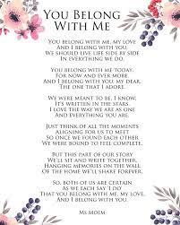 You Belong With Me Ms Moem Poems Life Etc Love Poems Wedding Wedding Poems Wedding Vows To Husband