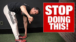 In general, it is wise to avoid positions that require maintaining a bent forward position when standing. Stop Trying To Touch Your Toes Not Good Youtube