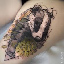 Reh Tattoo Badger Tattoo Autumn Tattoo Honey Badger Tattoo