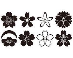 Sakura Flower Drawing Sakura Kamon1 Family Crest For Japanese Cherry Sakur Diy Flowers Flower Drawing Flower Logo Flower Logo Design