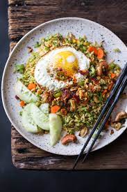 Broccoli Fried Rice Topped With Crispy Garlic And Onion Recipe Recipes Broccoli Fried Rice Vegetarian Recipes
