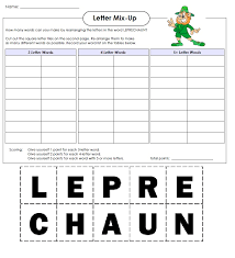 Anagrams and words you can make with an additional letter, just using the letters in rearrange! St Patrick S Day Worksheets