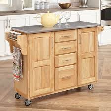 stainless steel metal top kitchen cart