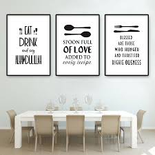 Dining room kitchen wall painting art. Spoon Kitchen Canvas Painting Islamic Wall Art Prints Muslim Dining Room Minimalist Poster Wall Pictures Fashion Art Home Decor Nordic Wall Decor