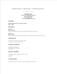 Resume Format For College Student With No Work Experience Templates At Allbusinesstemplates Com
